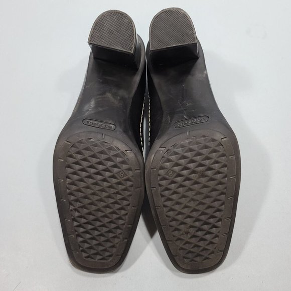 What's What By Aerosoles Trip Stick Women’s Slip On Black Leather Heels Size 8M - Picture 8 of 11